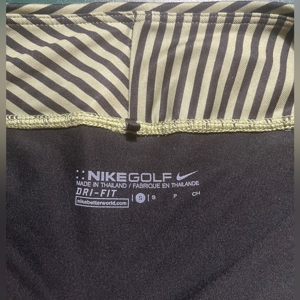 NikeGolf black and green striped Precision 2.0 knit Skort Skirt size Small EUC - Picture 4 of 8